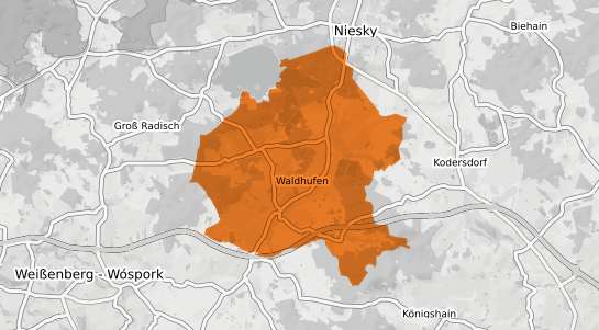 Mietspiegelkarte Waldhufen