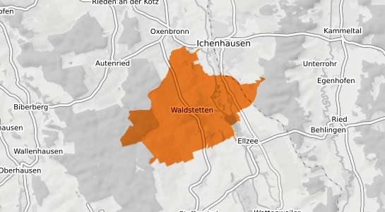 Mietspiegelkarte Waldstetten Kr. Guenzburg