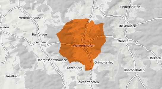 Mietspiegelkarte Walkertshofen b. Schwabmuenchen
