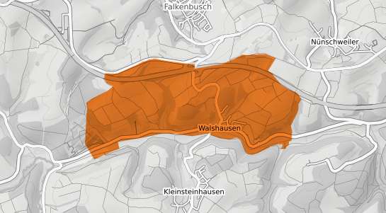 Mietspiegelkarte Walshausen b. Zweibruecken, Pfalz