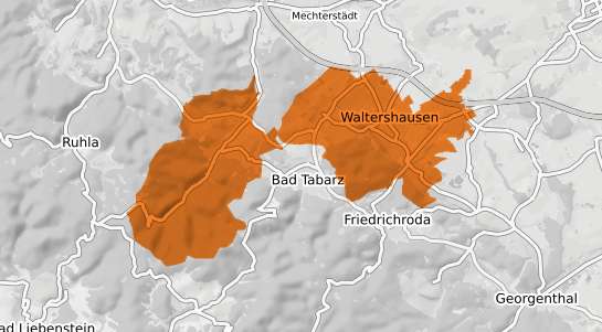 Mietspiegelkarte Waltershausen Thueringen