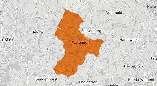 Mietspiegelkarte Warendorf