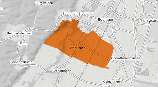 Mietspiegelkarte Wehringen