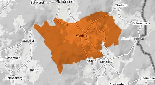 Mietspiegelkarte Weiding b. Oberviechtach