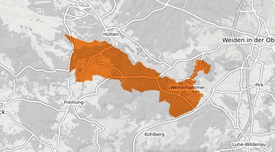 Mietspiegelkarte Weiherhammer