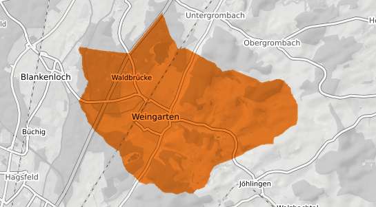 Mietspiegelkarte Weingarten (Württemberg) Wuerttemberg