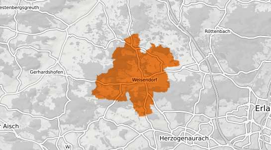 Mietspiegelkarte Weisendorf