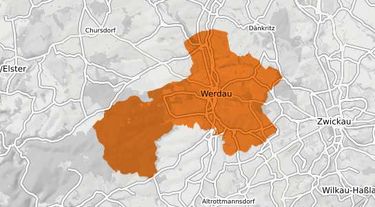 Mietspiegelkarte Werdau Sachsen