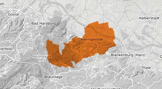 Mietspiegelkarte Wernigerode