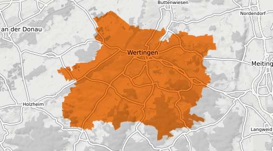 Mietspiegelkarte Wertingen