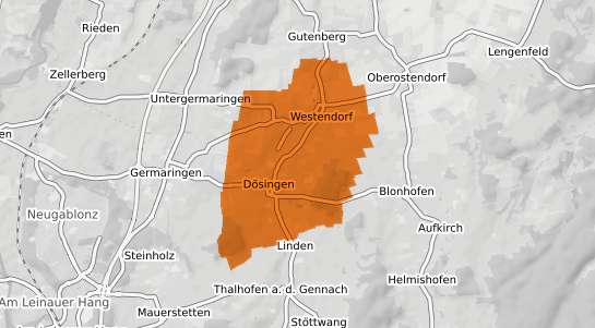 Mietspiegelkarte Westendorf b. Donauwoerth