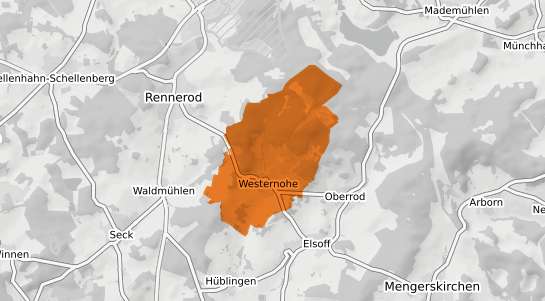 Mietspiegelkarte Westernohe