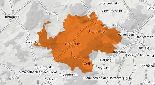 Mietspiegelkarte Wettringen (Münsterland) Kr. Steinfurt
