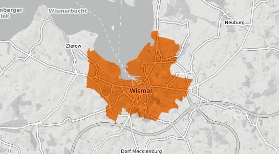 Mietspiegelkarte Wismar Mecklenburg
