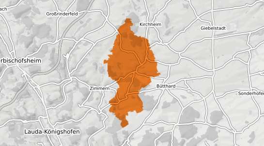 Mietspiegelkarte Wittighausen Baden