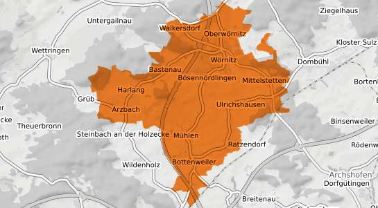 Mietspiegelkarte W&ouml;rnitz (Gemeinde)