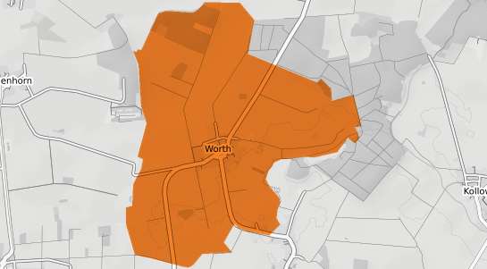 Mietspiegelkarte W&ouml;rth an der Donau Kr. Erding