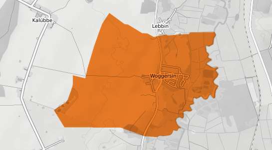 Mietspiegelkarte Woggersin