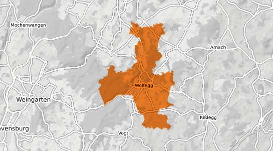 Mietspiegelkarte Wolfegg Allgaeu