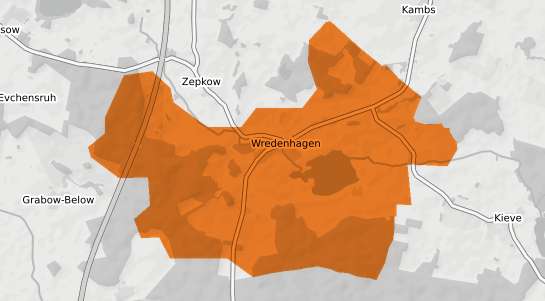 Mietspiegelkarte Wredenhagen