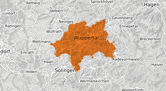 Mietspiegelkarte Wuppertal
