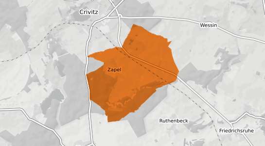 Mietspiegelkarte Zapel b. Hagenow