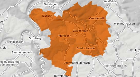 Mietspiegelkarte Zweiflingen Wuerttemberg