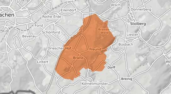 Mietspiegelkarte Aachen Brand