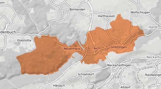 Mietspiegelkarte Aichtal Aich