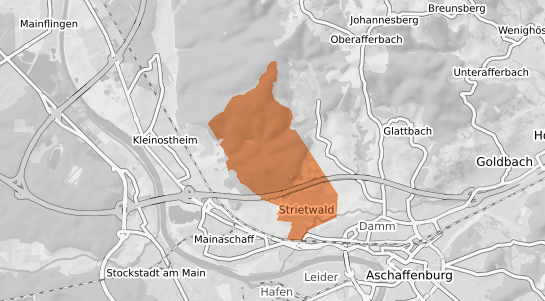 Mietspiegelkarte Aschaffenburg Strietwald