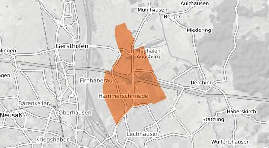 Mietspiegelkarte Augsburg Hammerschmiede