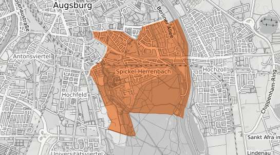 Mietspiegelkarte Augsburg Spickel