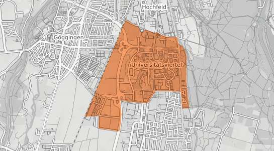 Mietspiegelkarte Augsburg Universit&auml;tsviertel