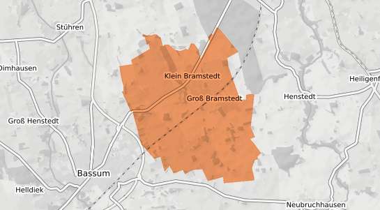 Mietspiegelkarte Bassum Bramstedt