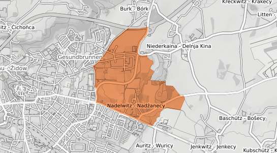 Mietspiegelkarte Bautzen Nadelwitz