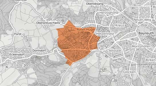 Mietspiegelkarte Bayreuth Meyernberg