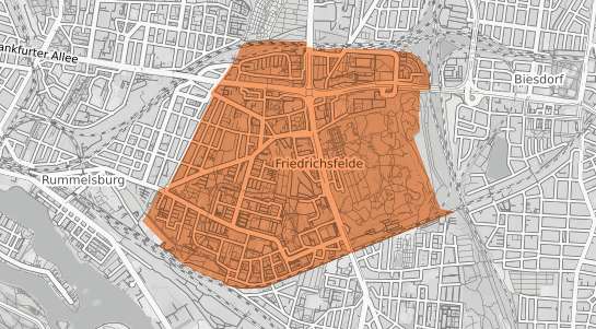 Mietspiegelkarte Berlin Friedrichsfelde