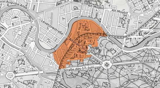 Mietspiegelkarte Berlin Hansaviertel