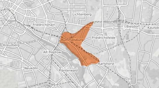 Mietspiegelkarte Berlin Rummelsburg