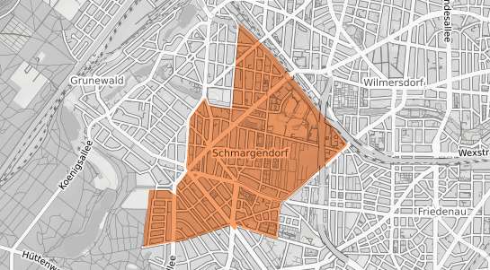 Mietspiegelkarte Berlin Schmargendorf