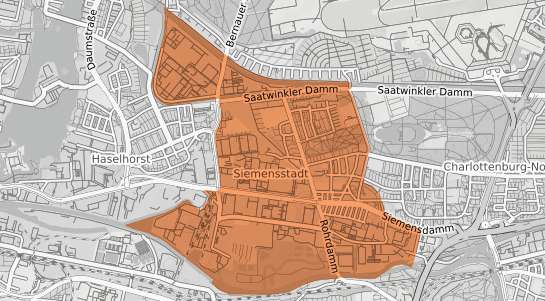 Mietspiegelkarte Berlin Siemensstadt