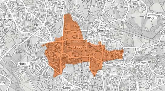 Mietspiegelkarte Bochum Hofstede