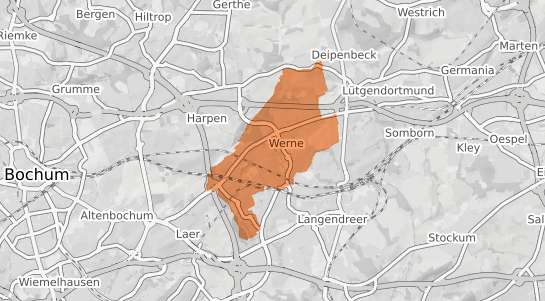 Mietspiegelkarte Bochum Werne