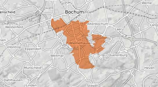 Mietspiegelkarte Bochum Wiemelhausen