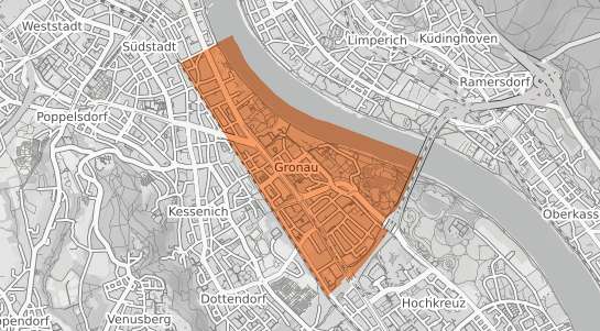 Mietspiegelkarte Bonn Gronau