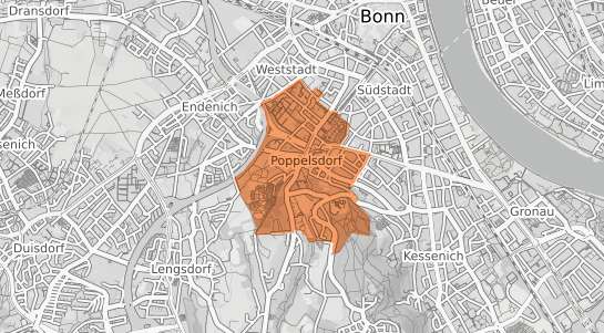 Mietspiegelkarte Bonn Poppelsdorf
