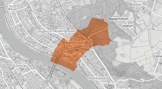 Mietspiegelkarte Bonn Ramersdorf