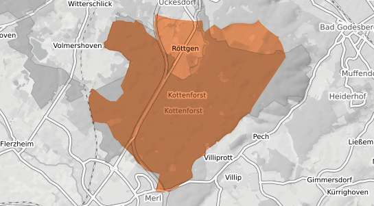 Mietspiegelkarte Bonn Röttgen