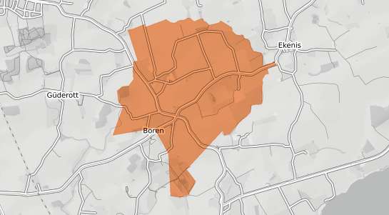 Mietspiegelkarte Boren Kiesby