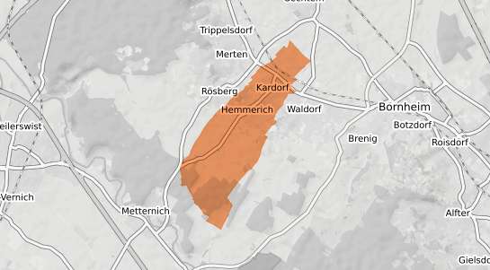 Mietspiegelkarte Bornheim Hemmerich